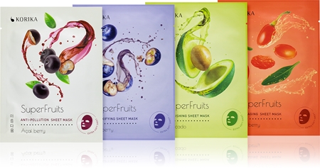 KORIKA SuperFruits sada plátýnkových masek SuperFruits