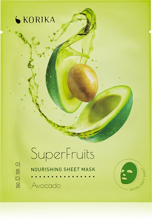 KORIKA SuperFruits coffret de máscaras faciais a preço promocional com efeito nutritivo Avocado