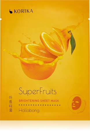 KORIKA SuperFruits Hallabong - Set of 5 Brightening Face Sheet Masks набір масок для обличчя за вигідною ціною для сяючої шкіри Hallabong