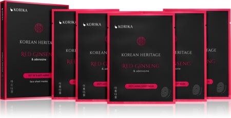 KORIKA Korean Heritage arcmaszk szett kedvezményes áron  Red Ginseng (a bőr öregedése ellen és a bőr feszesítéséért)