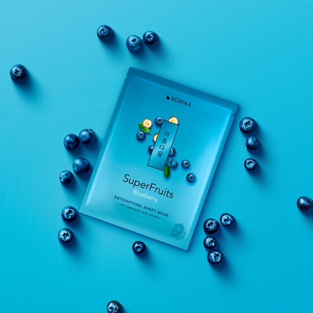 KORIKA SuperFruits Blueberry - Detoxifying Sheet Mask detoksująca maska płócienna