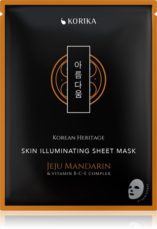KORIKA Korean Heritage Jeju Mandaring & Vitamin B-C-E Complex Skin Illuminating Sheet Mask maska rozświetlająca w płacie