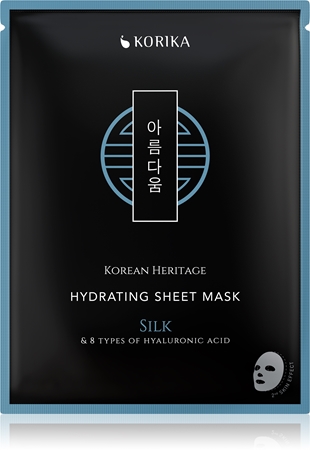 KORIKA Korean Heritage Silk & 8 Types of Hyaluronic Acid Hydrating Sheet Mask masque hydratant en tissu