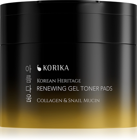 KORIKA Korean Heritage Collagen & Snail Mucin Renewing Gel Toner Pads revitalising gel toner pads