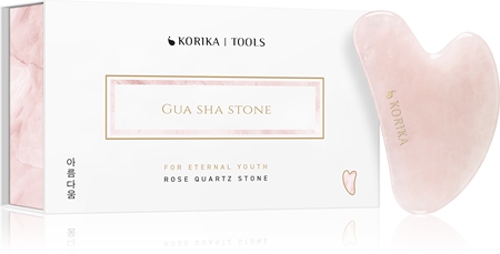 KORIKA Tools Gua Sha Rose Quartz Stone masážní pomůcka na obličej
