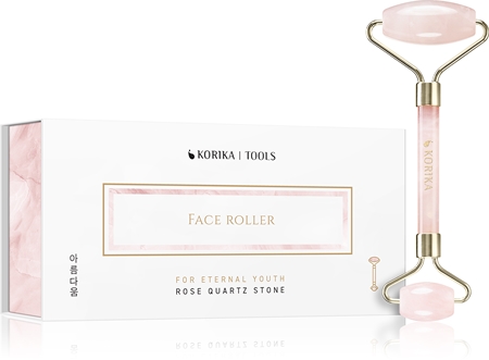 KORIKA Tools Face Roller Rose Quartz Stone masážní váleček na obličej a krk