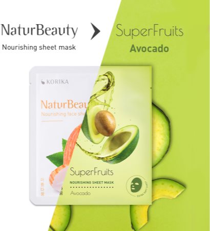 KORIKA SuperFruits Avocado - Nourishing Sheet Mask tápláló gézmaszk