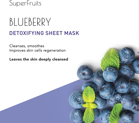 KORIKA SuperFruits Blueberry - Detoxifying Sheet Mask detoksująca maska płócienna