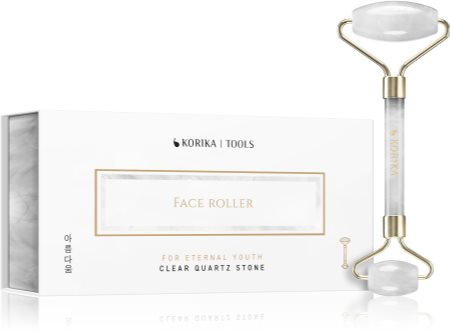 KORIKA Tools Face Roller Clear Quartz Stone rouleau de massage visage et cou