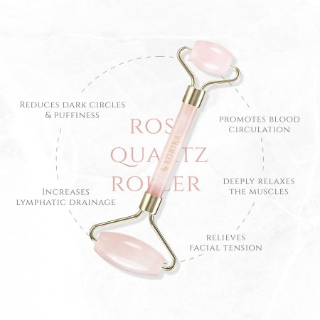 KORIKA Tools Face Roller Rose Quartz Stone rouleau de massage visage et cou