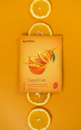 KORIKA SuperFruits Hallabong - Set of 5 Brightening Face Sheet Masks набір масок для обличчя за вигідною ціною для сяючої шкіри Hallabong