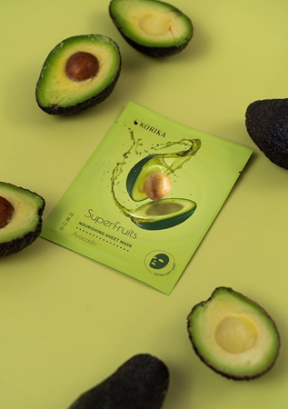 KORIKA SuperFruits coffret de máscaras faciais a preço promocional com efeito nutritivo Avocado