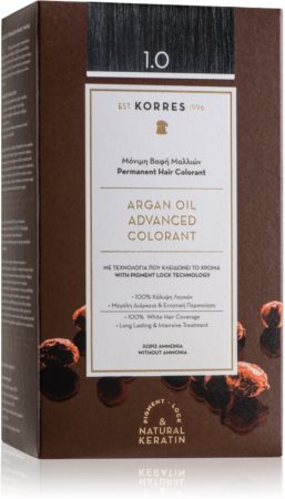 Korres Argan Oil μόνιμη βαφή μαλλιών με έλαιο αργκάν