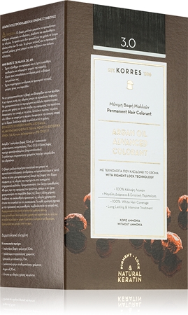 Korres Argan Oil permanentní barva na vlasy s arganovým olejem