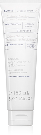 Korres Greek Yoghurt Probiotic Foaming Cream Cleanser Cream Cleansing Foam with probiotics