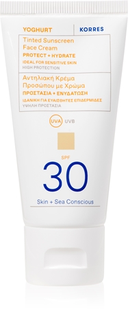 Korres Yoghurt Tinted Sunscreen προστατευτική κρέμα με χρώμα SPF 30