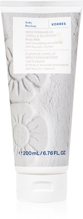 Korres Mediterranean Vanilla Blossom nawilżające mleczko do ciała z olejkiem migdałowym
