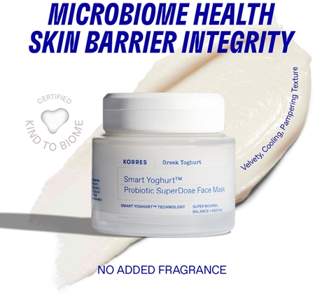 Korres Smart Yoghurt™ Probiotic SuperDose Face Mask Refreshing Moisturising Mask with probiotics