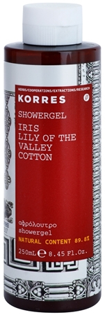 Korres Iris, Lilly of the Valley & Cotton gel de ducha para mujer 250 ml