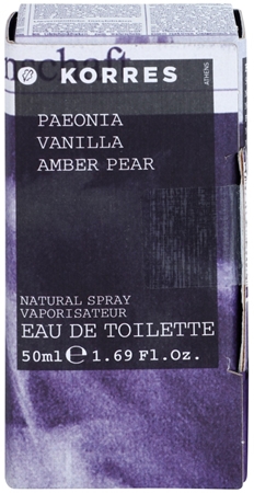 Korres Paeonia, Vanilla, Amber & Pear Eau de Toilette for Women 50 ml