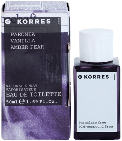 Korres Paeonia, Vanilla, Amber & Pear Eau de Toilette for Women 50 ml