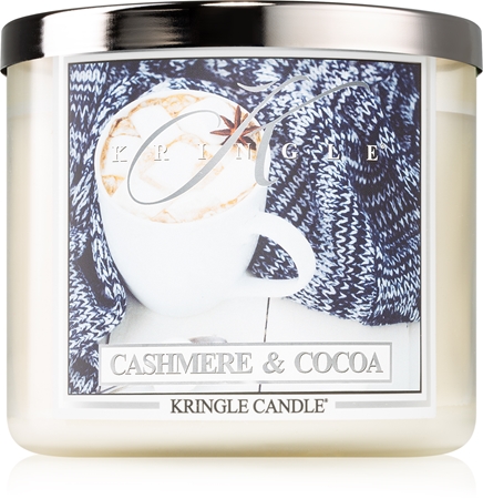 Kringle Candle Cashmere & Cocoa vonná sviečka