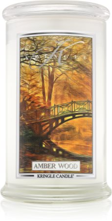 Kringle Candle Amber Wood mirisna svijeća