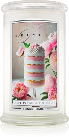 Kringle Candle Chiffon Parfait & Peony dišeča sveča