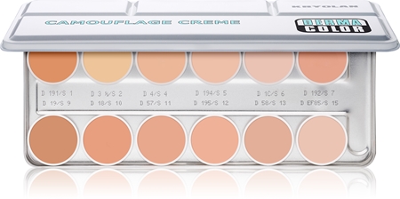 Kryolan Dermacolor Camouflage System Palette mit 12 Korrektoren