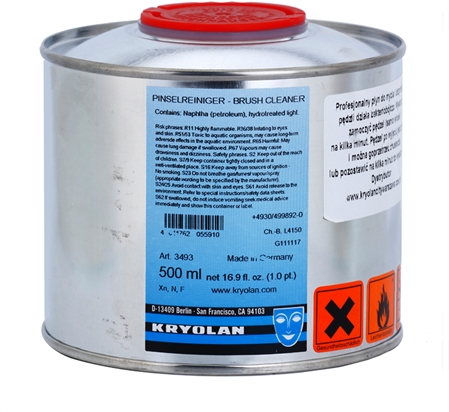 Kryolan Basic Removal emulsión limpiadora para brochas formato ahorro
