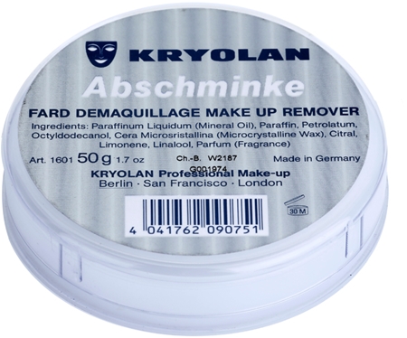 Kryolan Basic Removal Vaseline Makeup Remover for Persistent Makeup Small Pack