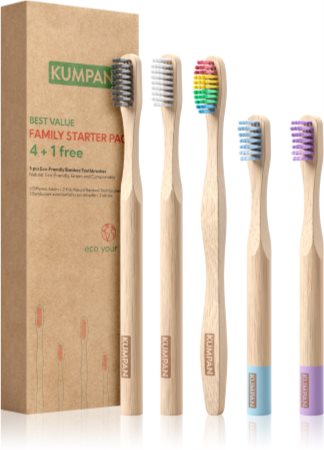 KUMPAN AS06 bambuszos fogkefe ajándékszett