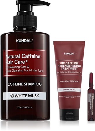 KUNDAL Caffeine Strengthening conjunto para cabelos fortes