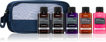 KUNDAL Honey & Macadamia White Musk cestovní set na tělo a vlasy