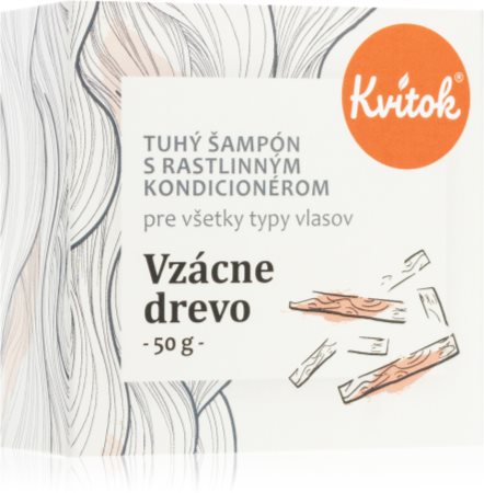 Kvitok Rare wood Σαμπουάν σε μορφή μπάρας για σκούρα μαλλιά