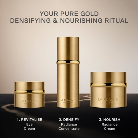 La Prairie Pure Gold Radiance Eye Cream luksuzna krema za oči in veke za posvetlitev in zgladitev kože