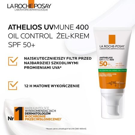 La Roche-Posay Anthelios Oil Control żel-krem matujący bezzapachowy SPF 50+
