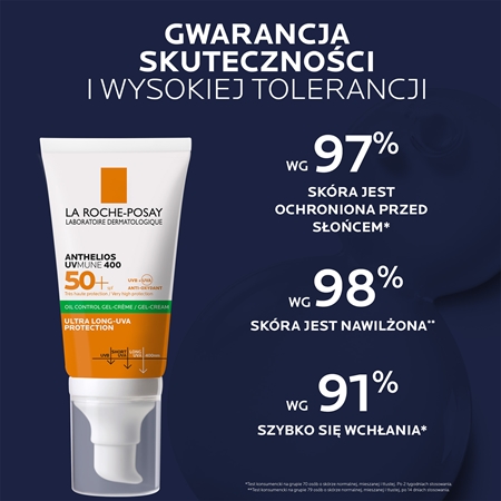 La Roche-Posay Anthelios Oil Control żel-krem matujący bezzapachowy SPF 50+