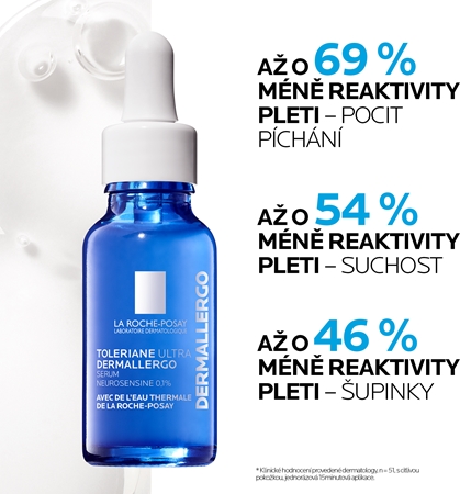 La Roche-Posay Toleriane Ultra Dermallergo zklidňující a hydratační sérum pro citlivou a alergickou pleť