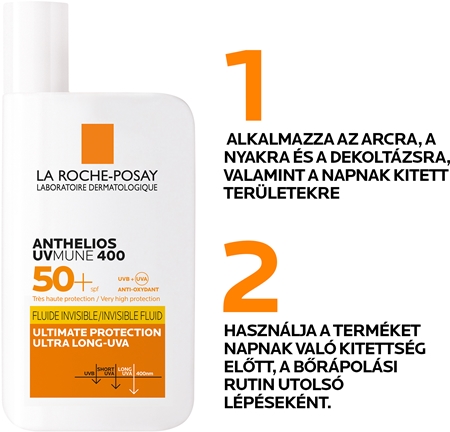 La Roche-Posay Anthelios UVMUNE 400 bőrvédő folyadék SPF 50+