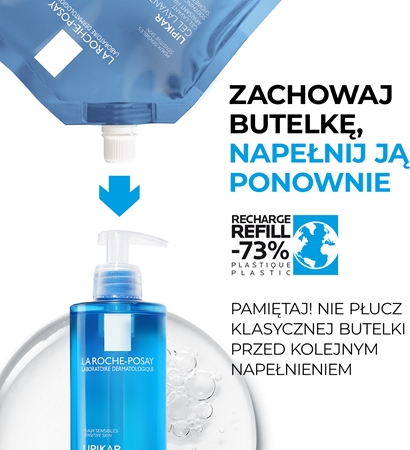 La Roche-Posay Lipikar Gel Lavant łagodzący i ochronny żel pod prysznic napełnienie