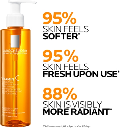 La Roche-Posay Pure Vitamin C pieniący się żel myjący z efektem rozjaśniającym