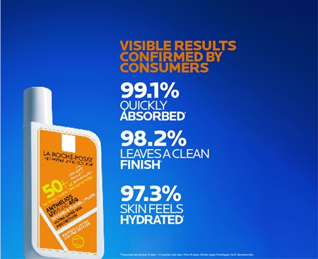 La Roche-Posay Anthelios UVMUNE 400 Invisible Fluid itin plono sluoksnio apsauginis fluidas SPF 50+