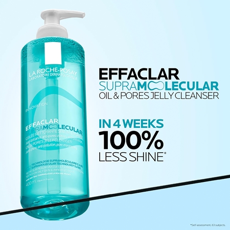 La Roche-Posay Effaclar Supramolecular Reinigungsgel gegen ein glänzendes Gesicht und erweiterte Poren