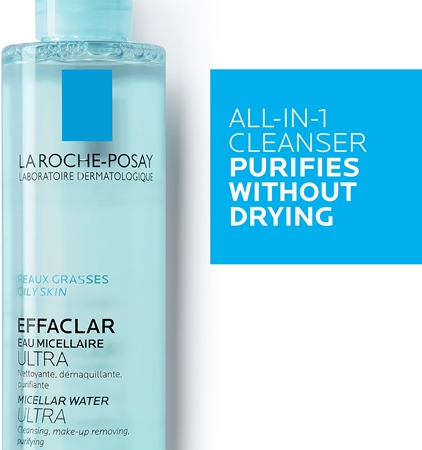 La Roche-Posay Effaclar Ultra apa pentru curatare cu particule micele pentru ten acneic