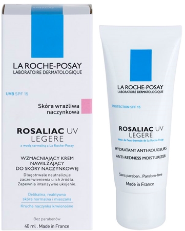 La Roche-Posay Rosaliac UV Legere creme calmante para pele sensível propensa a vermelhidão SPF 15