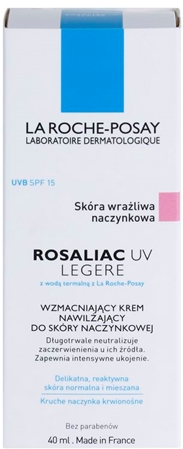 La Roche-Posay Rosaliac UV Legere creme calmante para pele sensível propensa a vermelhidão SPF 15