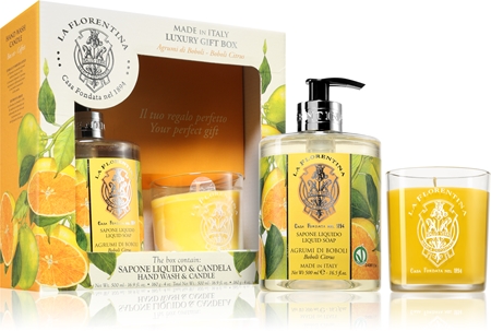 La Florentina Boboli Citrus Hand Wash and Candle coffret cadeau