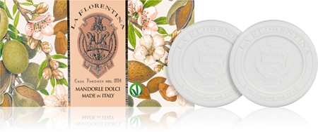 La Florentina Sweet Almonds Sculpted Soap přírodní tuhé mýdlo s mandlovým olejem