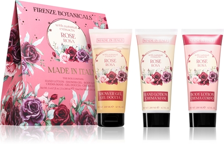 La Florentina Rose Hand Cream, Shower Gel and Body Lotion dárková sada